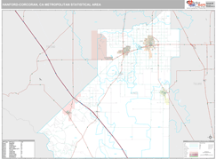 Hanford-Corcoran Metro Area Digital Map Premium Style